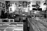 A view inside the record store