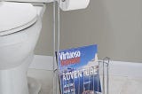 Time to bring back the bathroom magazine rack!