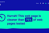 Hurrah! This web page is cleaner than 75% of the web pages tested