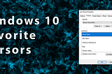 Windows 10 — Favorite Cursors