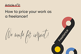 How to price your work?