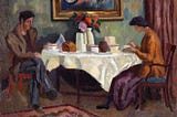 Roger Fry, The Breakfast Table, c.1918. Image courtesy of Aberdeen Art Gallery and Museum