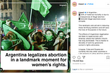 Argentina Legalises Abortion
