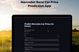 Develop and Deploy Streamlit App which Predicts Mercedes Benz Car Prices on Heroku Platform
