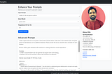 PromptPro App for generating advanced Prompts using OpenAI & Flask