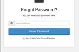 WebGoat Admin password reset Challenge