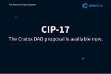 CIP-17 : The seventeenth proposal of the Cratos DAO is available now.