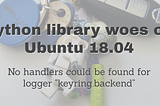 Python library woes on Ubuntu 18.04