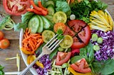 Photo of a colorful salad.