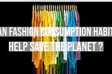 Can fashion consumption habits help save the planet?