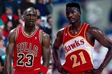 Image of Michael Jordan and Dominique Wilkins