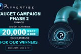 Announcing the Winners of the 26th-31st DEC. Faucet Campaign! 🚀