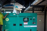 Installation of a 20 kVA green colour generator