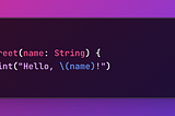Swift Functions