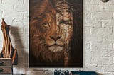 CHEAP Jesus Lion of judah canvas