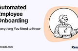 Poster with the texte: automated employee onboarding, everything you need to know