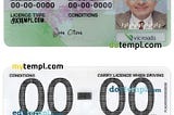 Australia Victoria state driver’s permit template in PSD format, fully editable, version 2