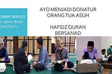 WA 0812–9000–8050 Infaq Tahfidz/Tahfiz Al Quran (Program Orang Tua Asuh), Yayasan Syekh Ali Jaber