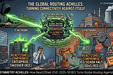 The Asymmetry Achilles: How React2Shell (CVE-2025–55182) Turns Global Routing Against Itself