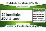 forfait de Backlinks spécialement backlinks .EDU .gov