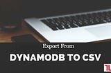 Export data from DynamoDB