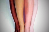 A body composed of different skin colors