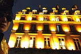 A building , near Louvre museum , Paris