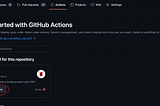 An Actions page on GitHub’s repository suggesting configuration of build actions for Scala