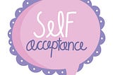 self acceptance lettering Free Vector