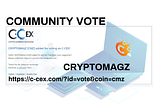 COMMUNITY VOTE AT CRYPTOCURRENCY EXCHANGE C-CEX.COM