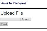 Effective TestCases for File Upload feature