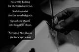 Poetry: Striking The Stains
