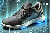 an image of a smart shoe showing IoT sensor technology