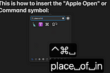 HOWTO Type the Apple Command ⌘ Symbol (and ctrl ⌃, option ⌥, shift ⇧)