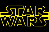 Main all-text logo of the original ‘Star Wars’ film released in 1977