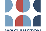 The Indivisible logo, in blue, red, and navy blue, with the word Washington below