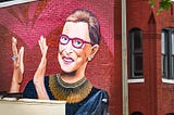 mural image of Ruth Bader Ginsburg