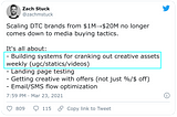 How to crank out creative (UGC/Statics/Videos) assets to scale DTC brands?