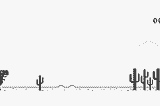 Playing chrome’s dino game by physically jumping and crouching