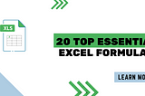 Excel Cheat Sheet: Top 20 Excel Formulas