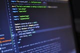computer code on a screen