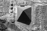 In the correct light, the Great Pyramid at Giza clearly has eight sides.