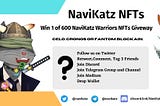 The NaviKatz Warrior NFTs Airdrop is live! 💨💪⚡️🌳🗡🔥👹👨🏾‍🎤