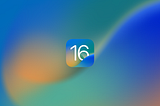 iOS 16 wallpaper with the iOS 16 icon on top of it.