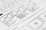 A UX design sketch template