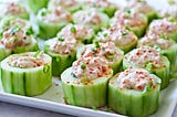 Toasted Cucumber & Crab Sliders