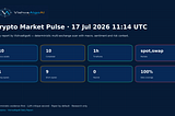 Crypto Market Pulse · 17 Jul 2026 11:14 UTC — VishvaAlgoAI Daily Report