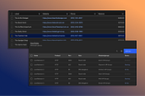 Example data tables from IBM Carbon and Salesforce Lightning design systems