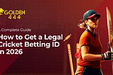 Get a Legal Cricket Betting ID in 2026: A Complete Guide By Golden444