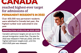 Canada reached highest-ever target for admissions of permanent residents in 2022